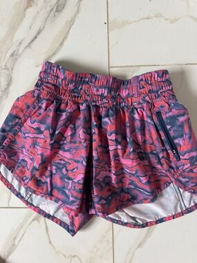Women’s Pink & Purple Active Shorts - Elastic Waist Track that 3in